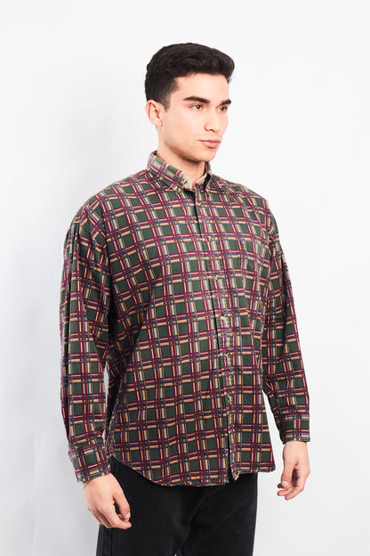 1990 Yve Saint Laurent Pour Homme Colorblock Shirt (M/L)