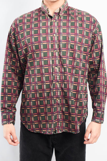 1990 Yve Saint Laurent Pour Homme Colorblock Shirt (M/L)