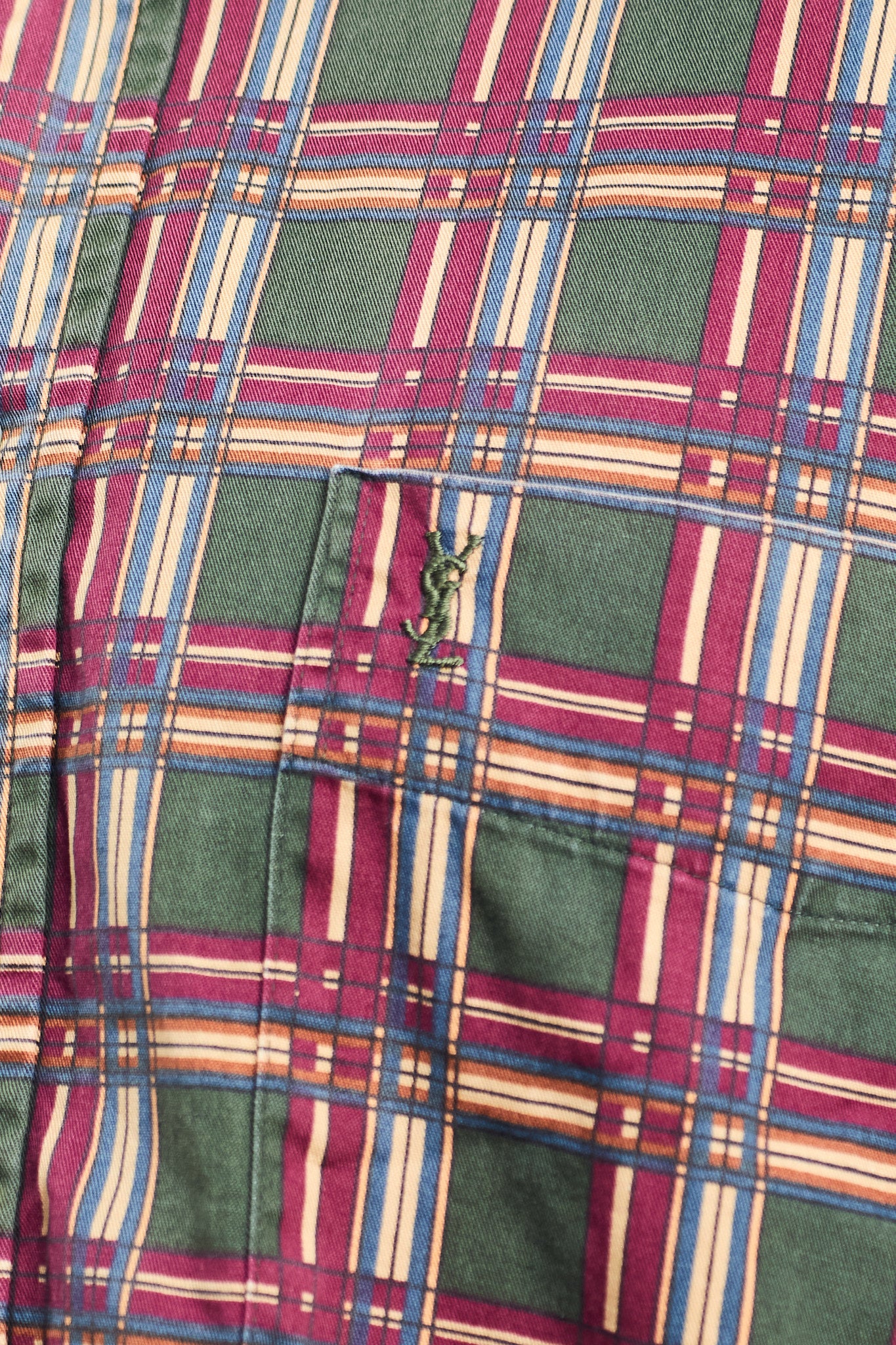 1990 Yve Saint Laurent Pour Homme Colorblock Shirt (M/L)