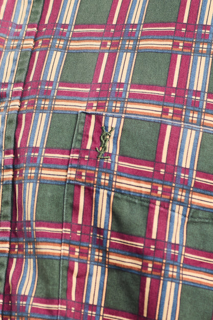 1990 Yve Saint Laurent Pour Homme Colorblock Shirt (M/L)