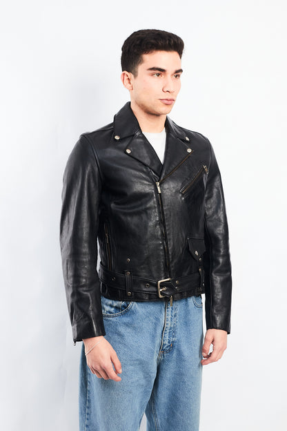 2000 Armani Exchange Leather Biker Jacket (S/M)