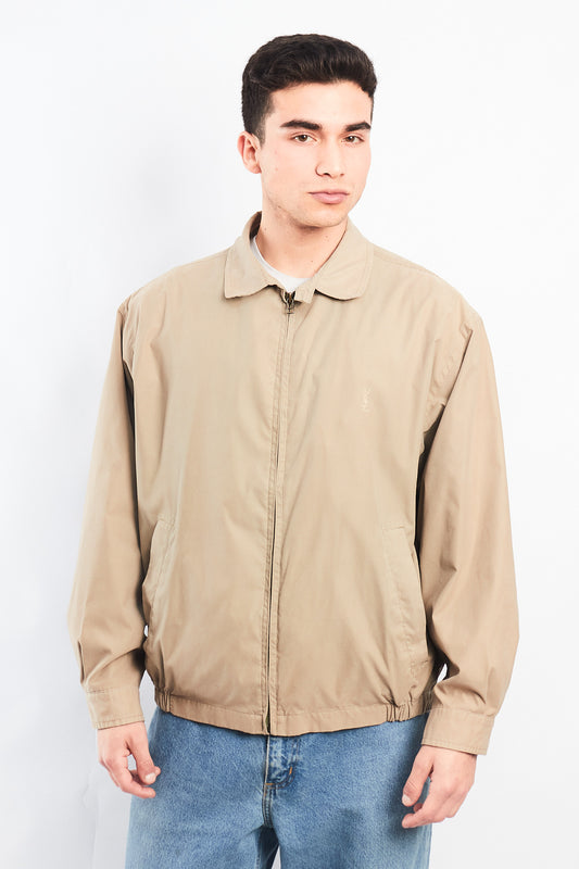 1990 Yve Saint Laurent Plaid Harrington Jacket (L)