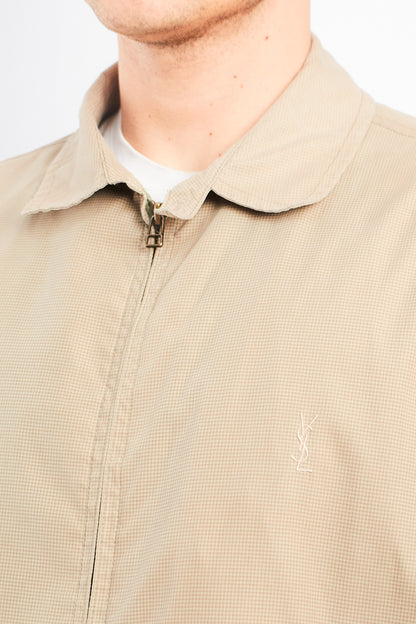 1990 Yve Saint Laurent Plaid Harrington Jacket (L)