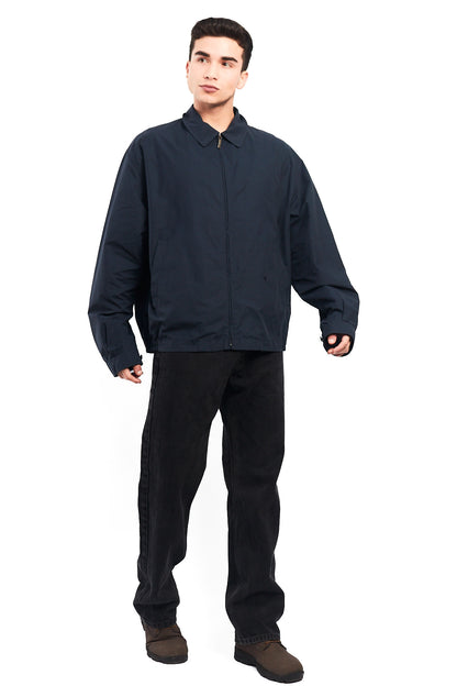 Vintage Burberry Navy Harrington Jacket (L/XL)
