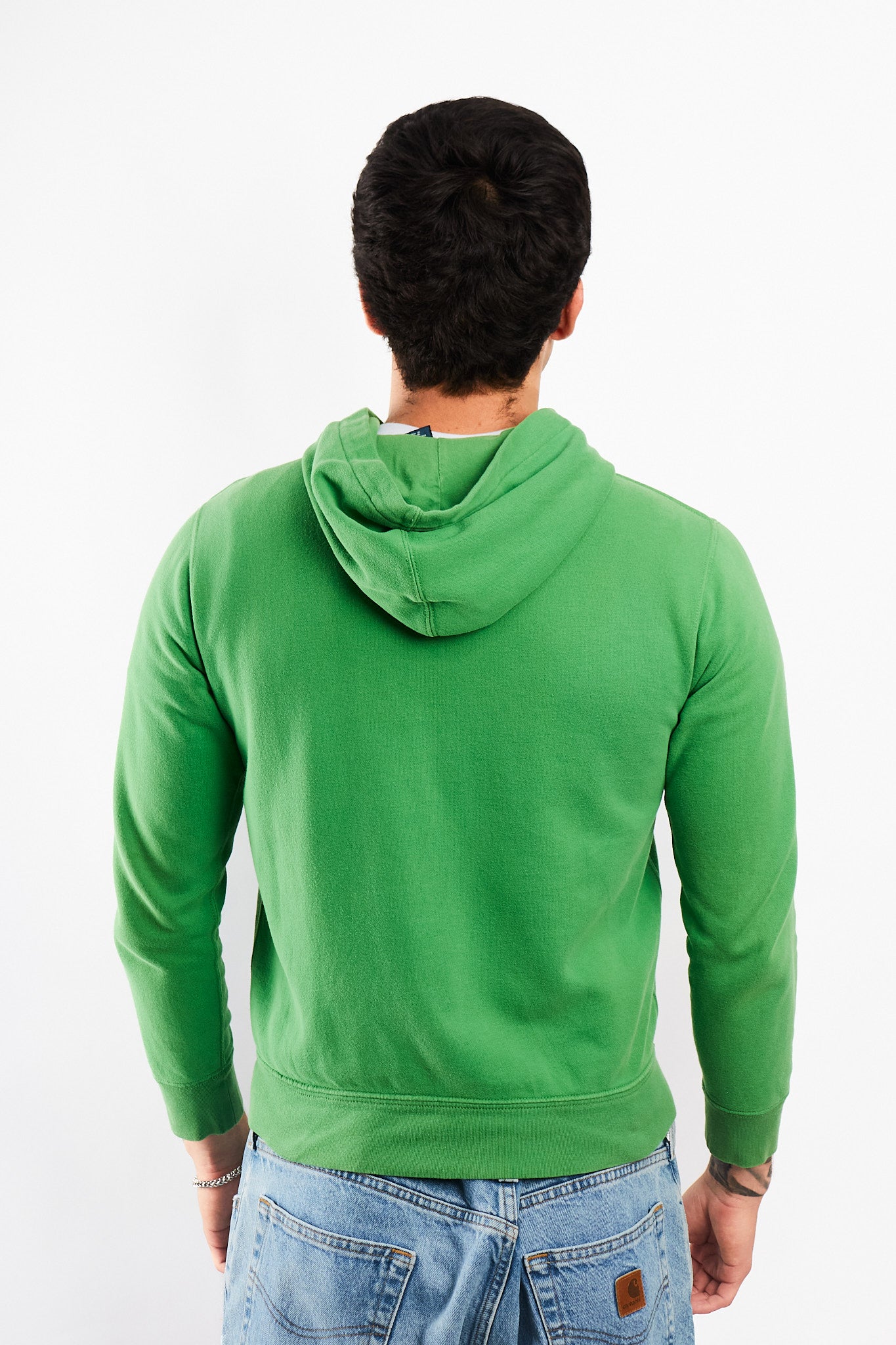 2000 Vintage Polo Ralph Lauren Forest Green Big Pony Hooded Full Zip (S/M)