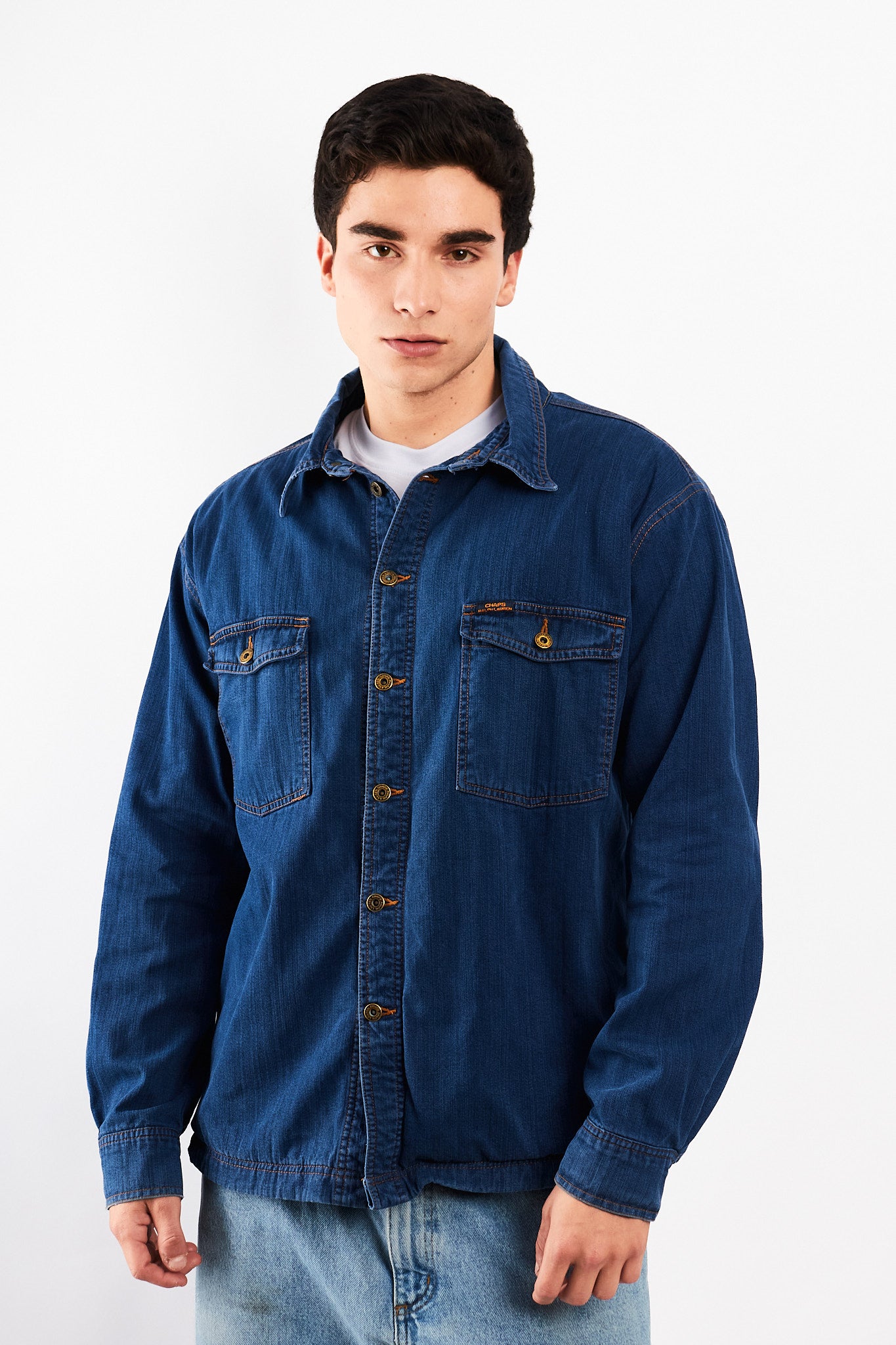 1990 Vintage Chaps Ralph Lauren Denim Overshirt (M/L)