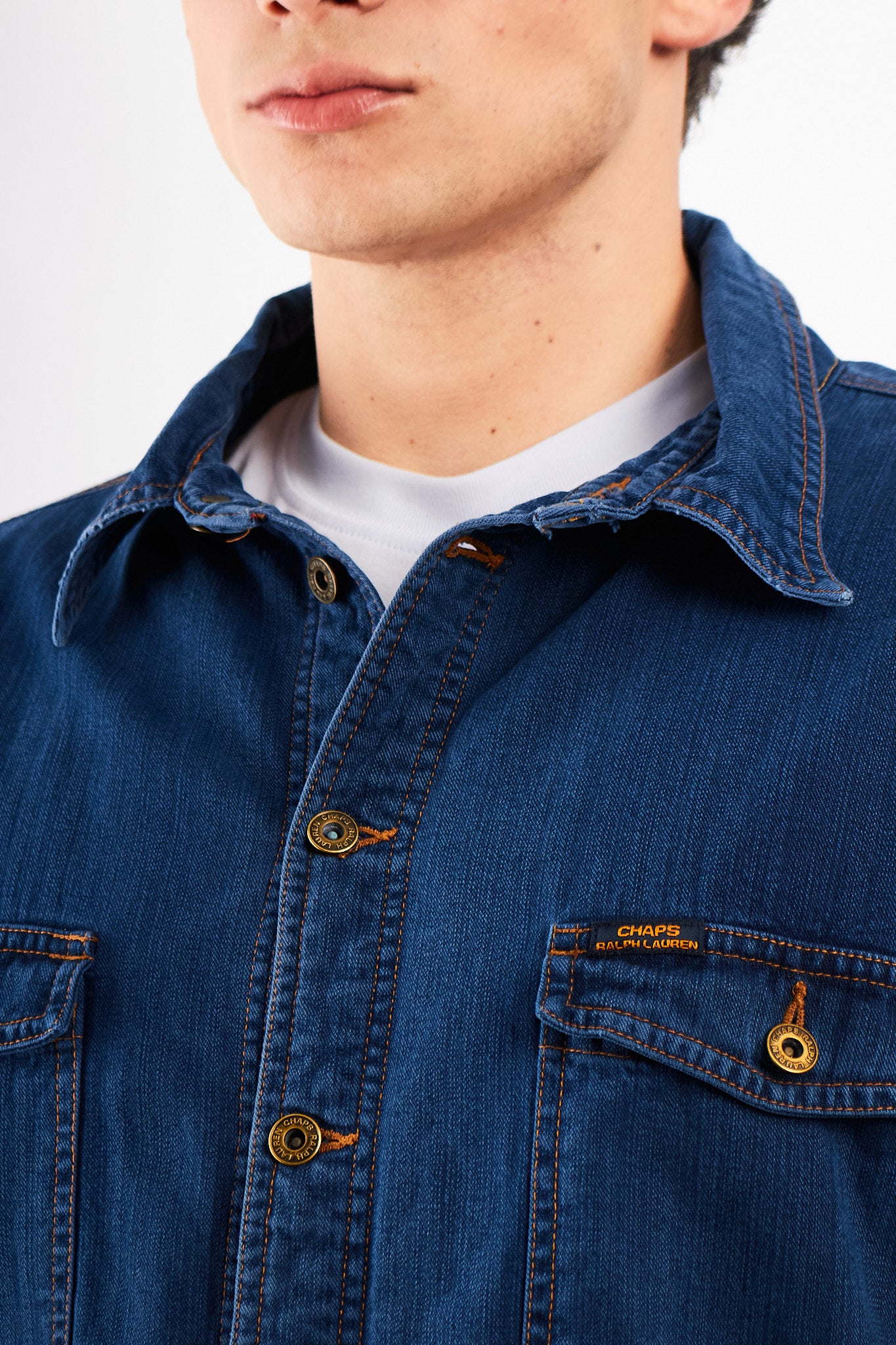 1990 Vintage Chaps Ralph Lauren Denim Overshirt (M/L)