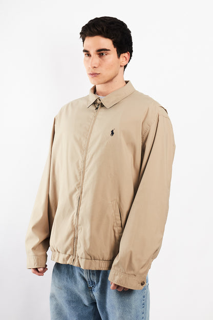 2000 Vintage Polo Ralph Lauren Khakhi Bi-swing Impermeable Harrington (XL/XXL)