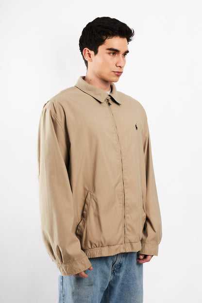 2000 Vintage Polo Ralph Lauren Khakhi Bi-swing Impermeable Harrington (XL/XXL)