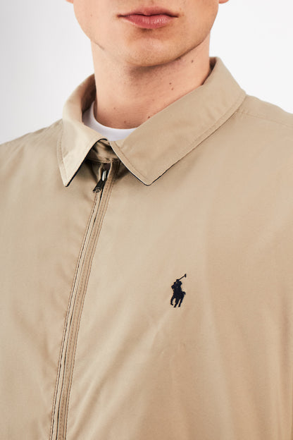 2000 Vintage Polo Ralph Lauren Khakhi Bi-swing Impermeable Harrington (XL/XXL)