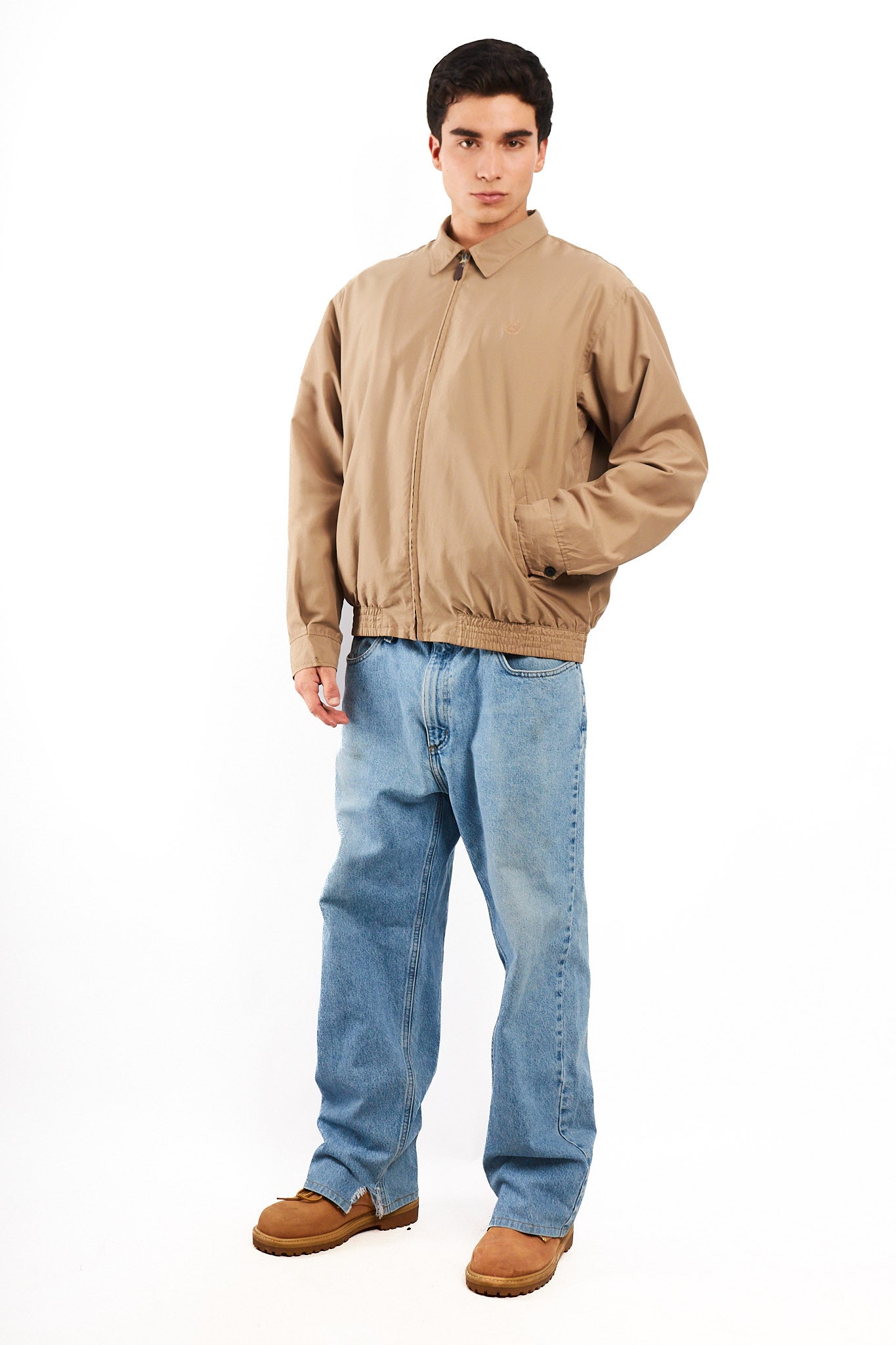 2000 Vintage Chaps Lined Camel Harrington (M/L)