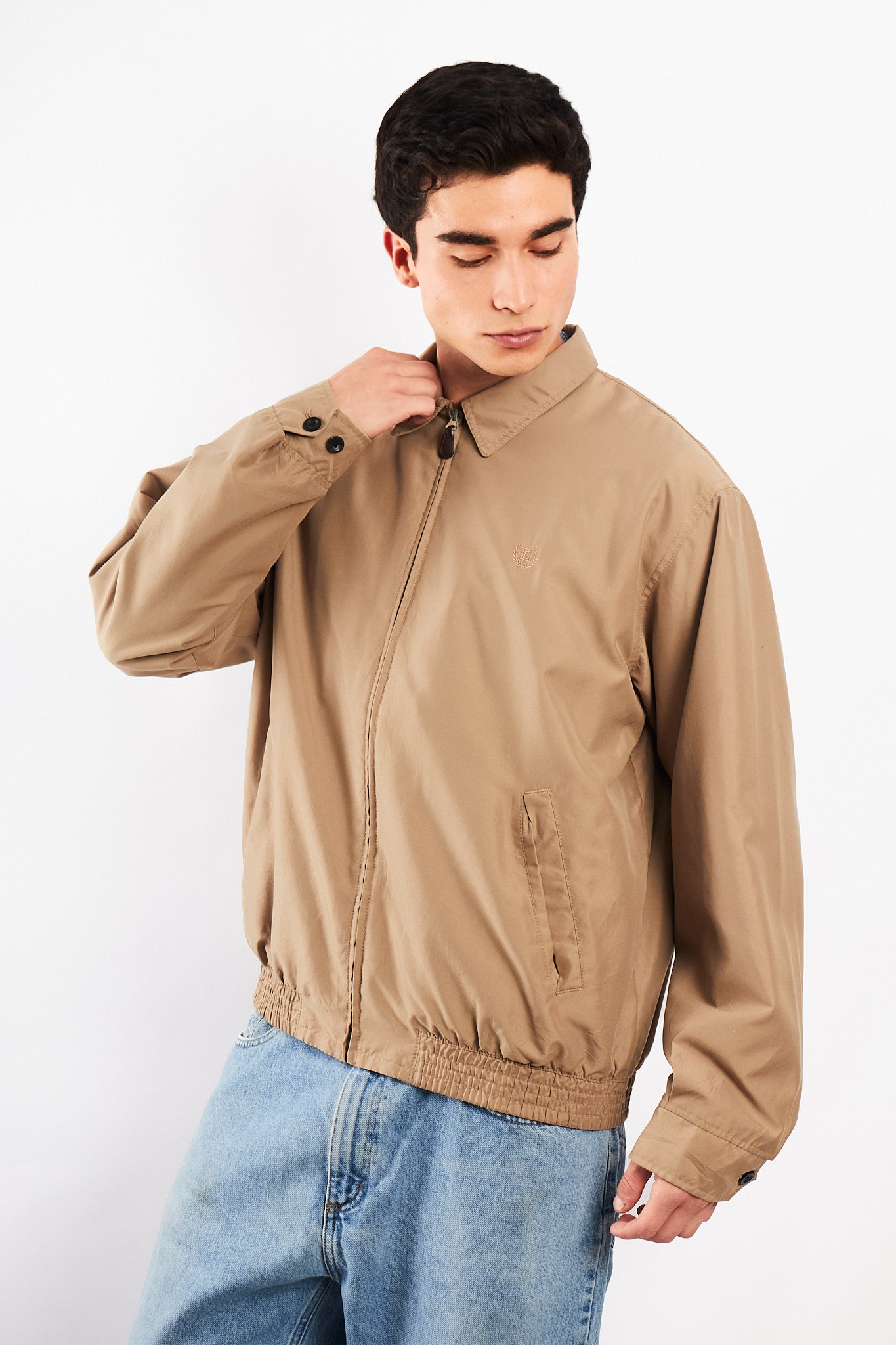2000 Vintage Chaps Lined Camel Harrington (M/L)