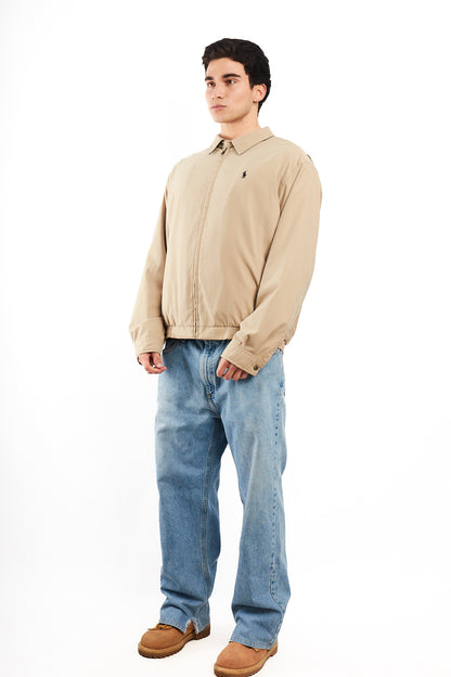 2000 Vintage Polo Ralph Lauren Khakhi Bi-Swing Impermeable Harrington (L)