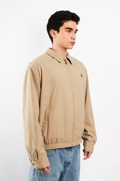 2000 Vintage Polo Ralph Lauren Khakhi Bi-Swing Impermeable Harrington (L)