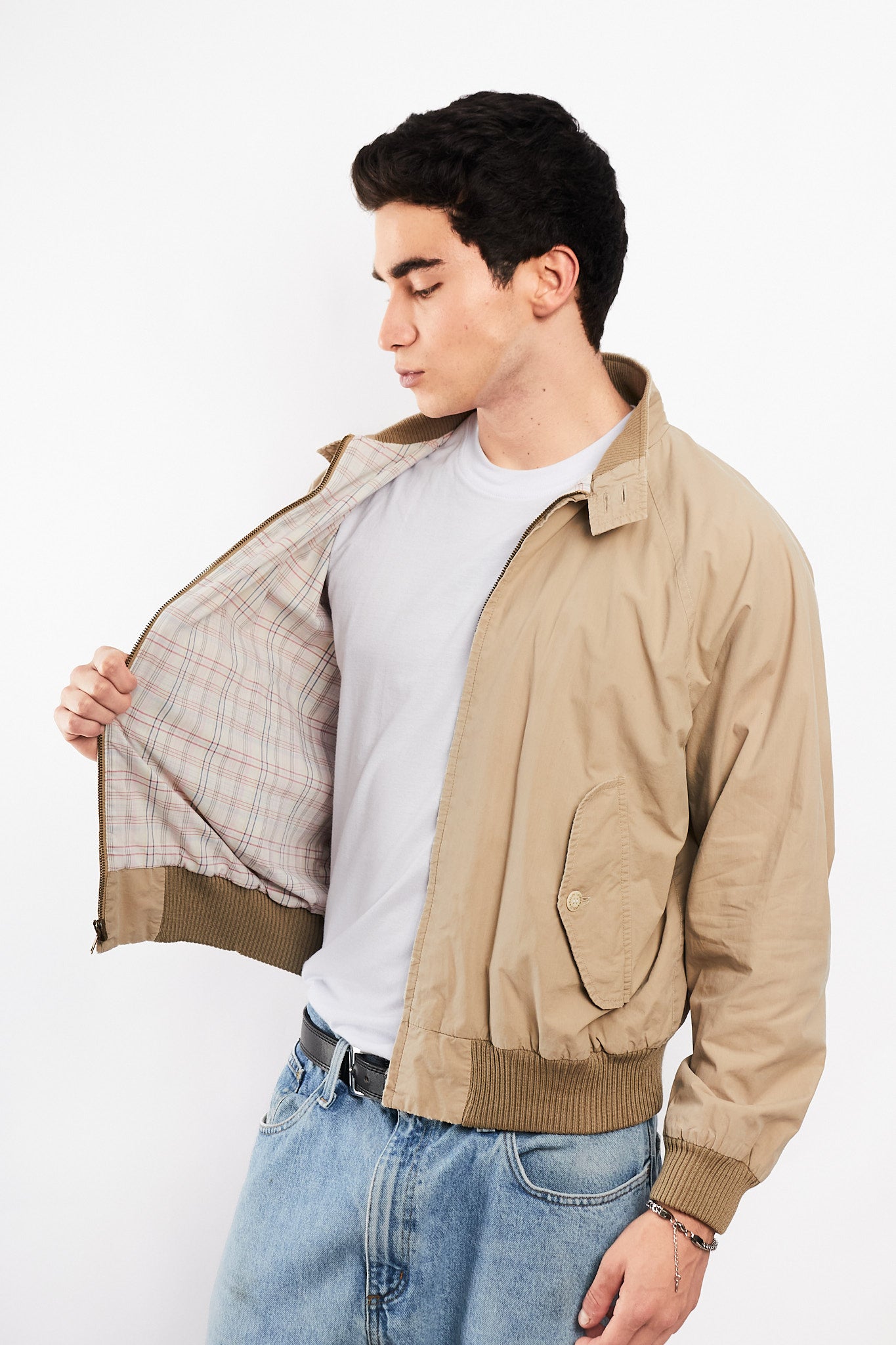 2000 Vintage Polo Ralph Lauren Khakhi Chino Aviator Jacket (M/L)