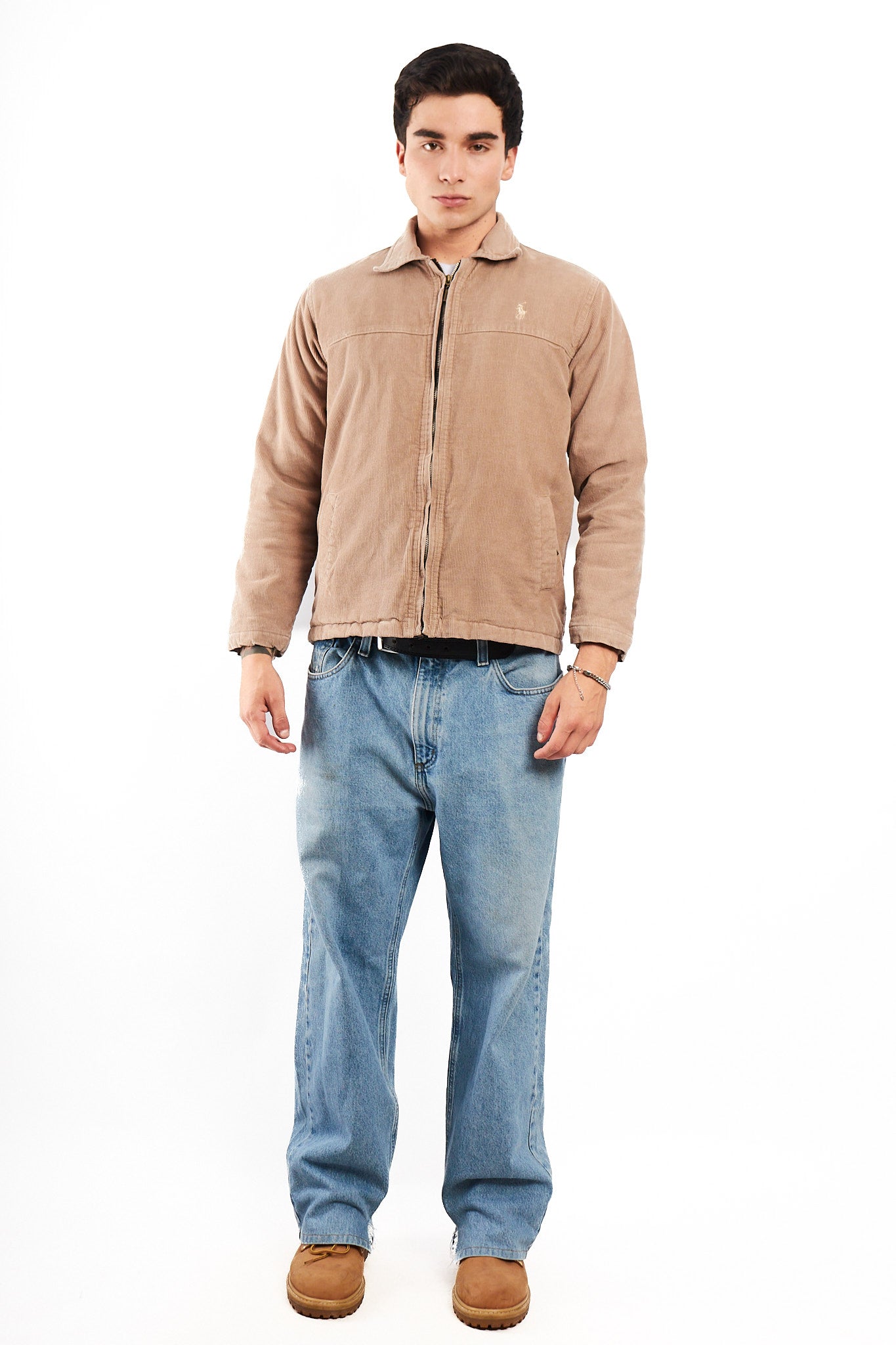 2000 Polo Sport Ralph Lauren Light Camel Corduroy Harrington (S)