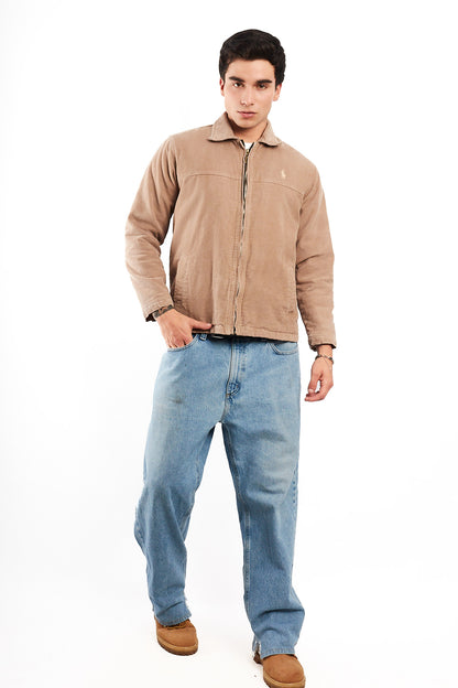 2000 Polo Sport Ralph Lauren Light Camel Corduroy Harrington (S)
