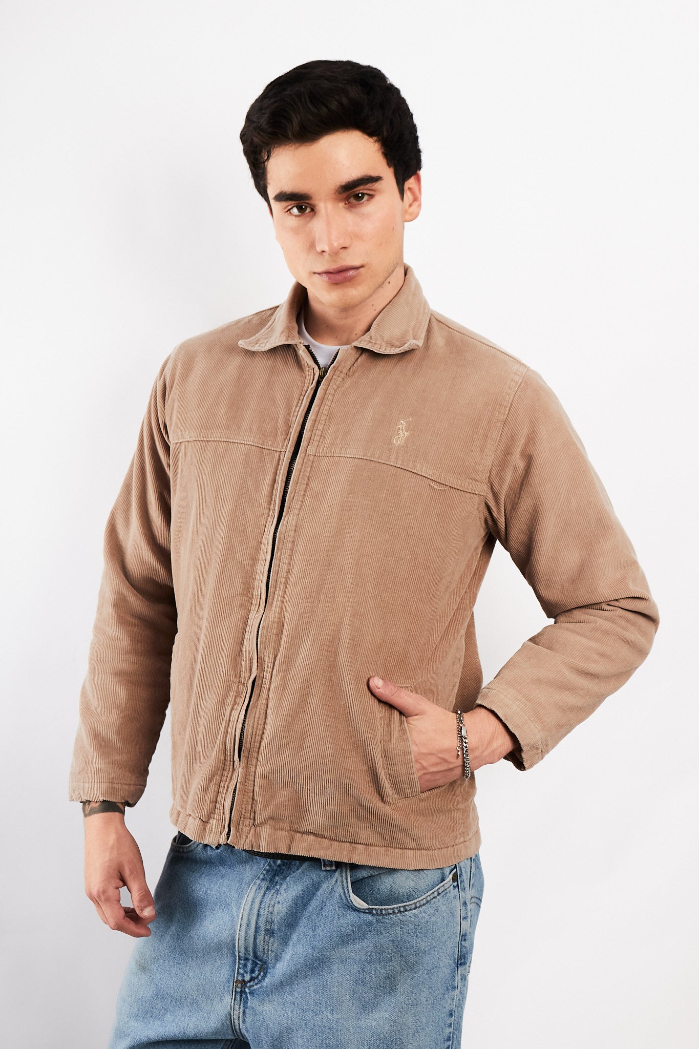 2000 Polo Sport Ralph Lauren Light Camel Corduroy Harrington (S)