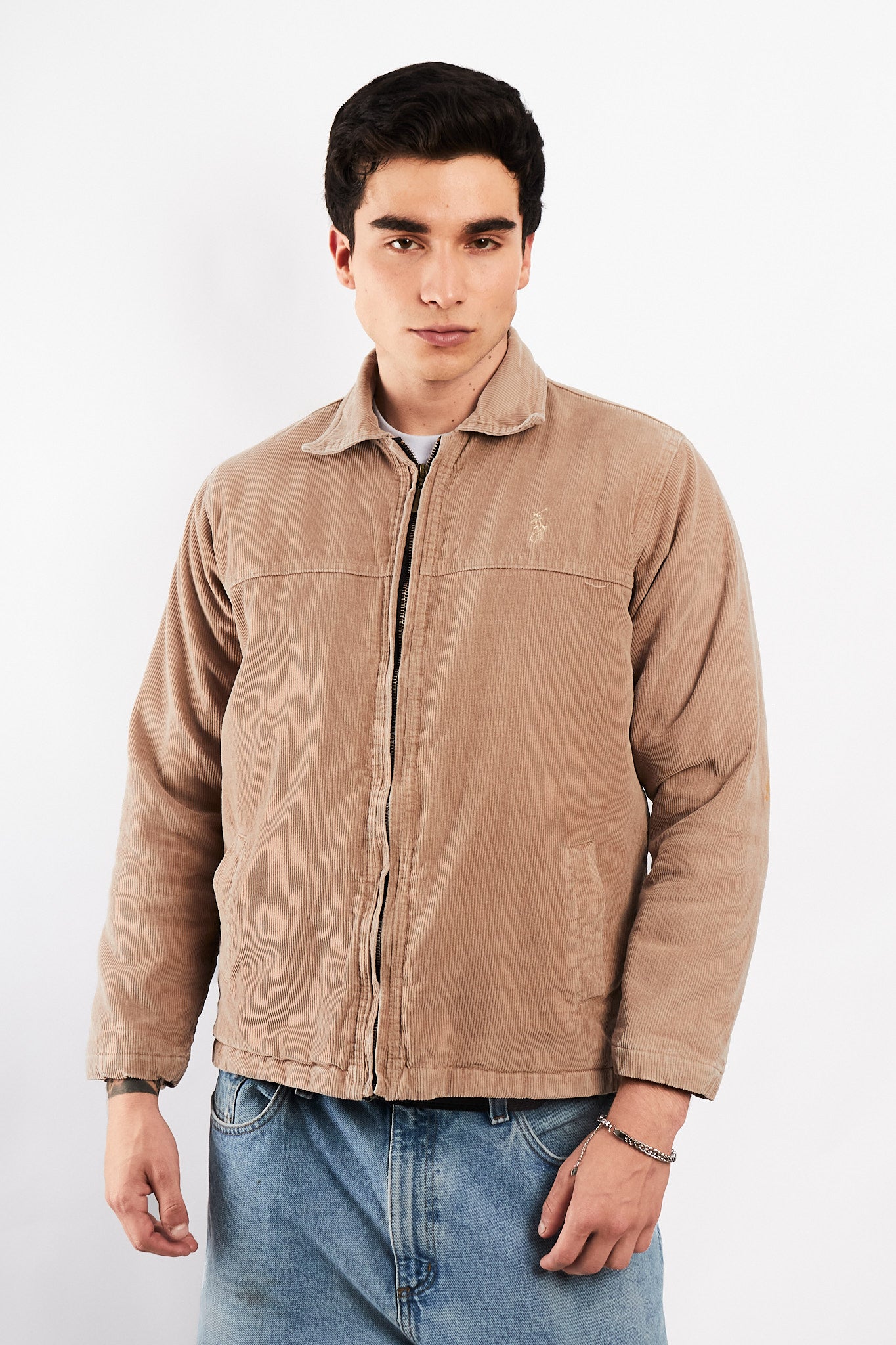 2000 Polo Sport Ralph Lauren Light Camel Corduroy Harrington (S)
