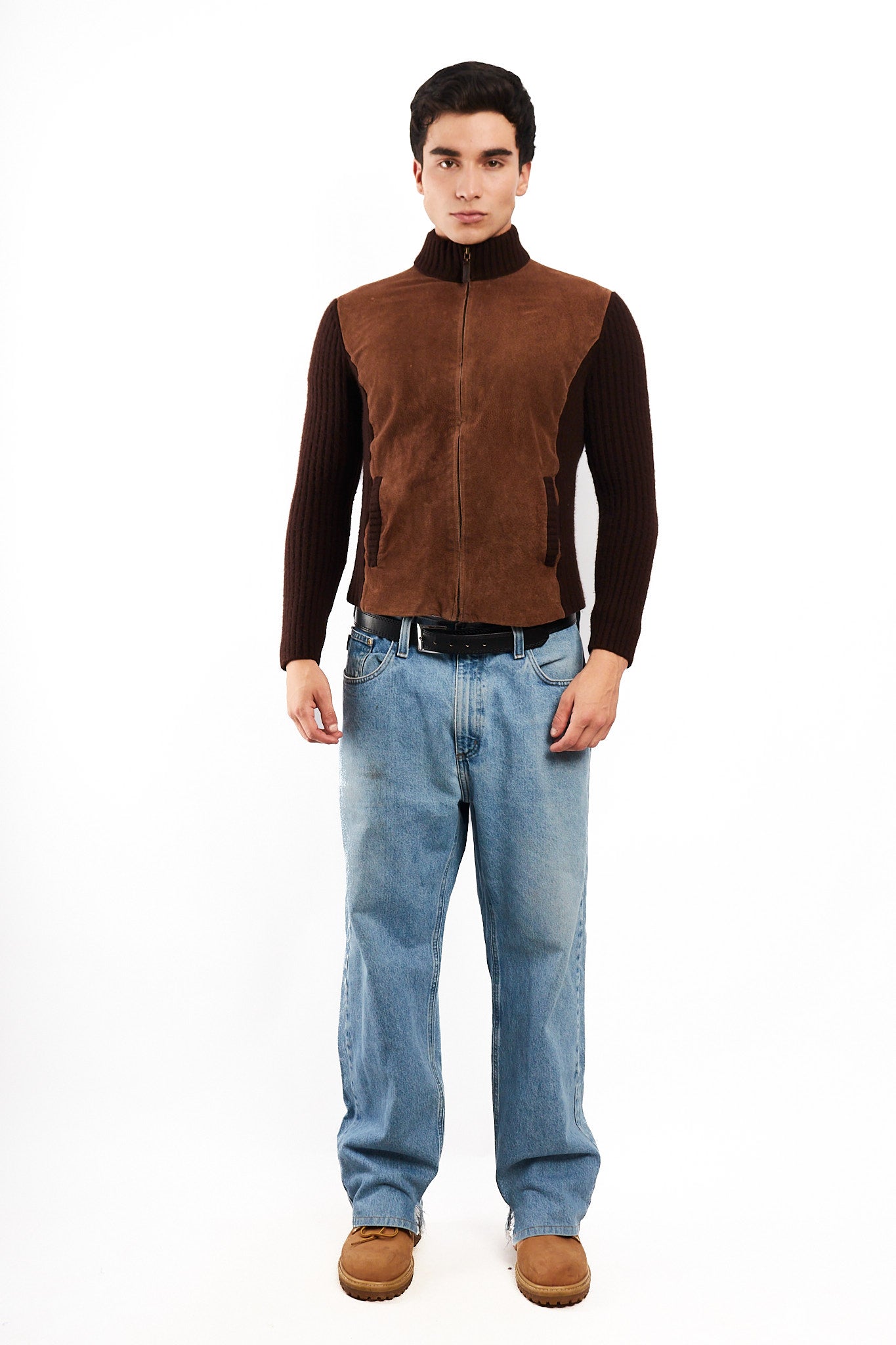 2000 Vintage Ralph Lauren Leather/Cachemir/Merino Wool Jacket (S)
