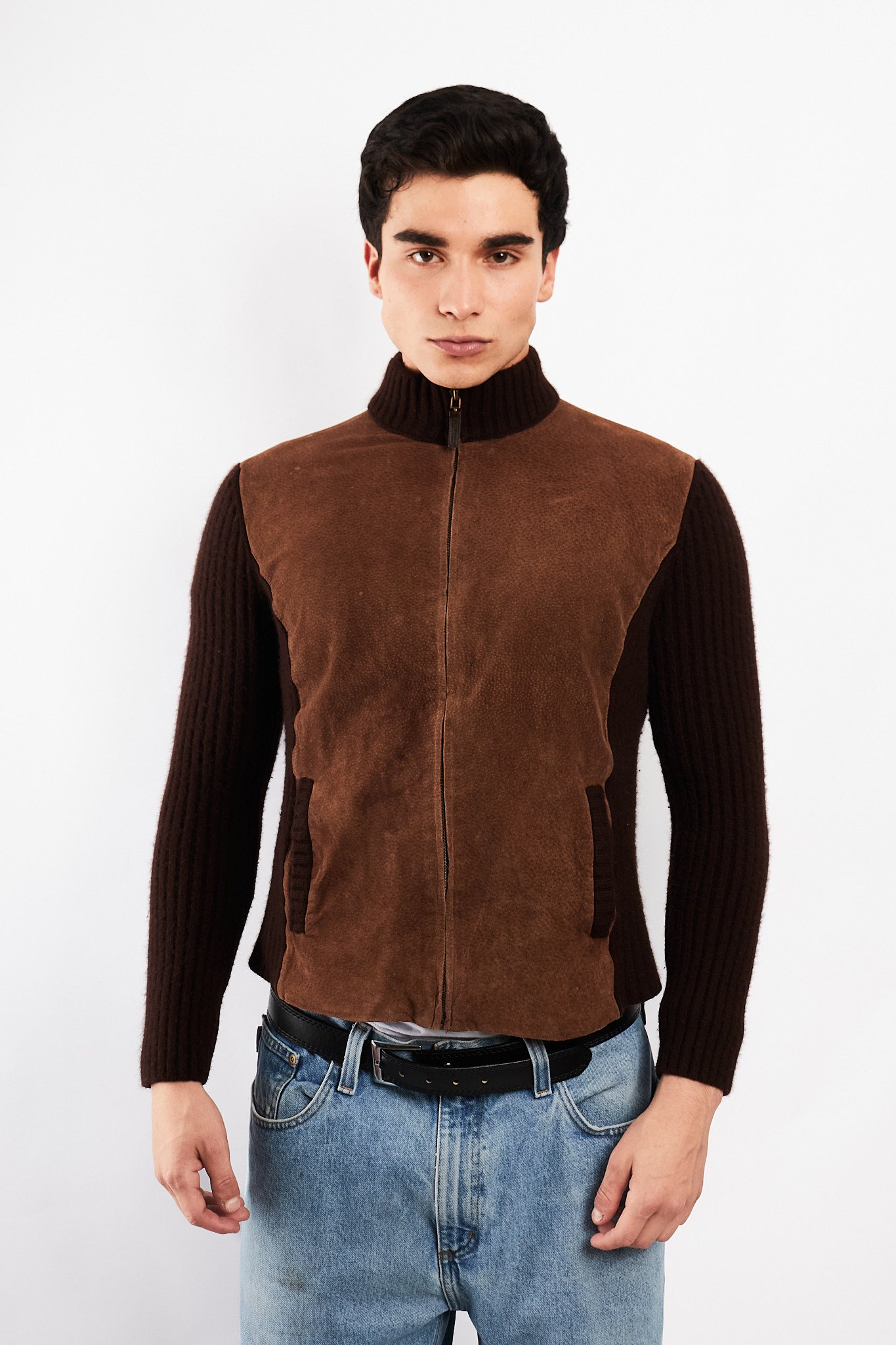 2000 Vintage Ralph Lauren Leather/Cachemir/Merino Wool Jacket (S)