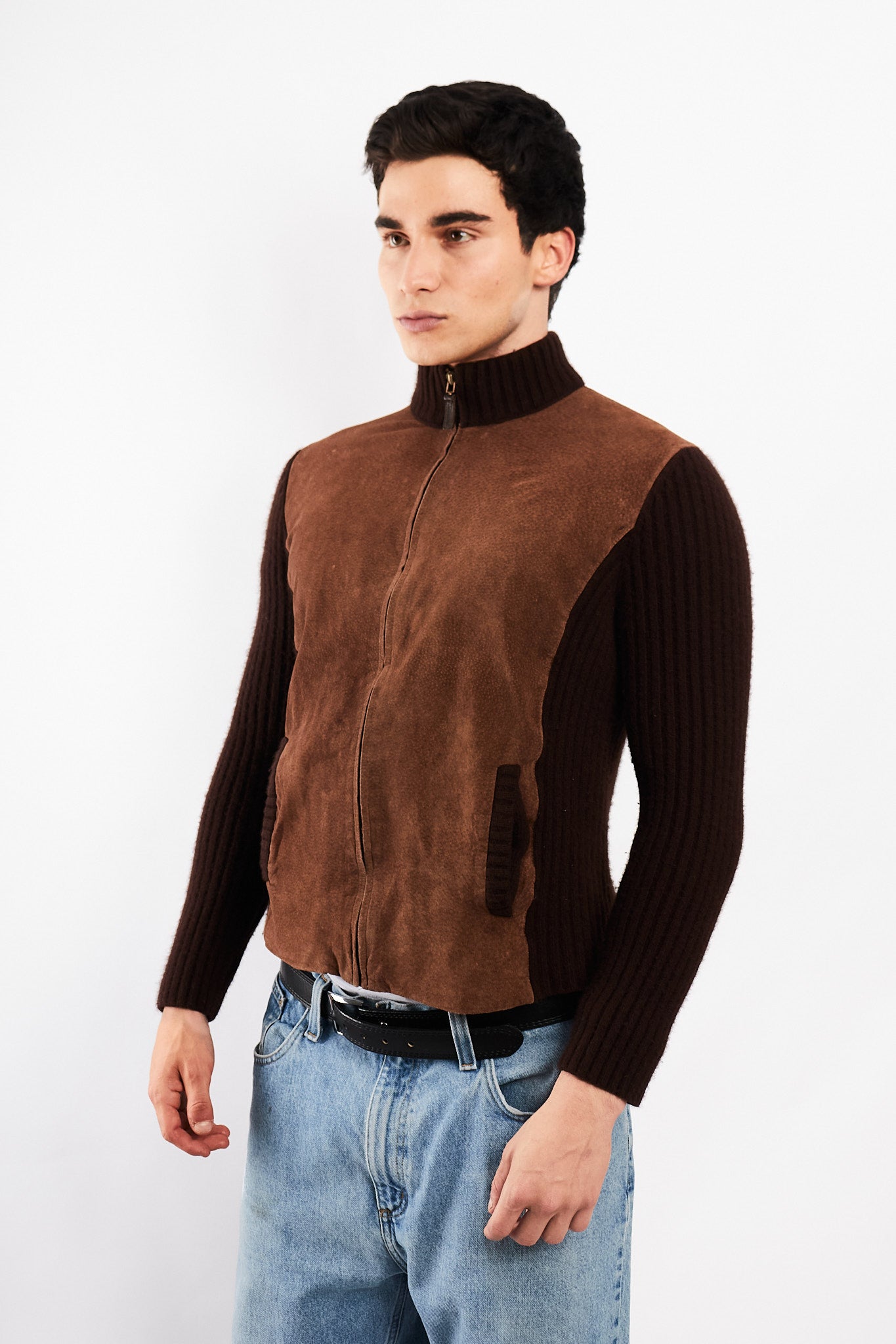 2000 Vintage Ralph Lauren Leather/Cachemir/Merino Wool Jacket (S)
