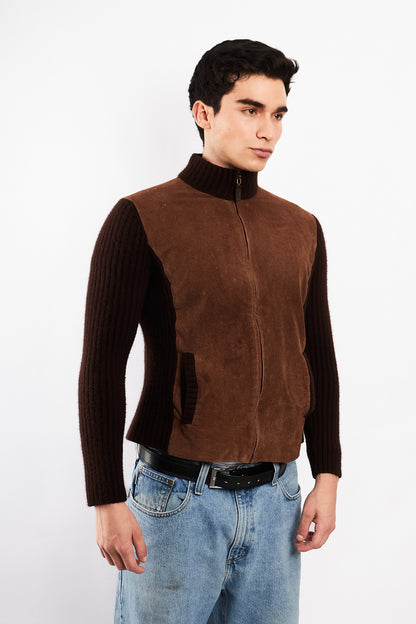 2000 Vintage Ralph Lauren Leather/Cachemir/Merino Wool Jacket (S)