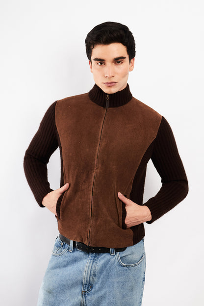 2000 Vintage Ralph Lauren Leather/Cachemir/Merino Wool Jacket (S)