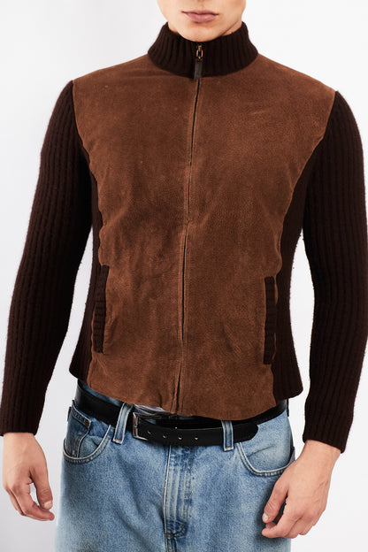 2000 Vintage Ralph Lauren Leather/Cachemir/Merino Wool Jacket (S)
