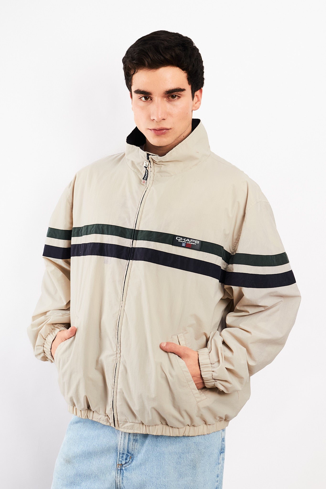 1990 Vintage Chaps Ralph Lauren Colorblock Jacket (XL)