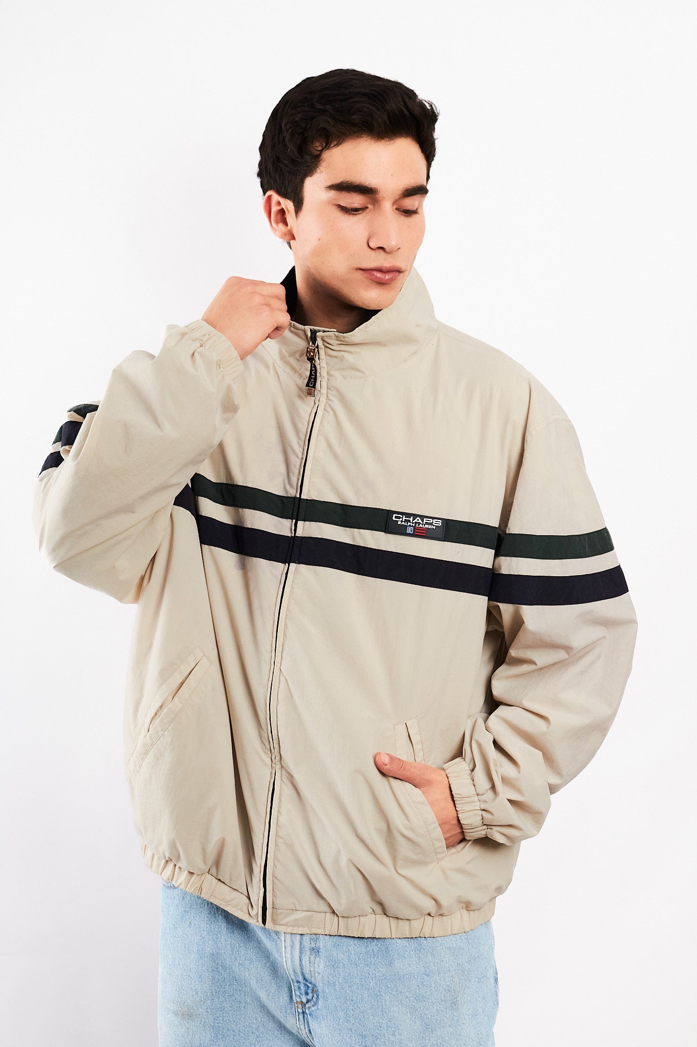 1990 Vintage Chaps Ralph Lauren Colorblock Jacket (XL)