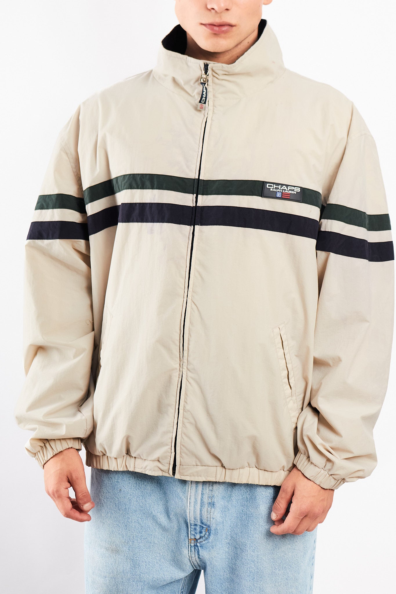 1990 Vintage Chaps Ralph Lauren Colorblock Jacket (XL)