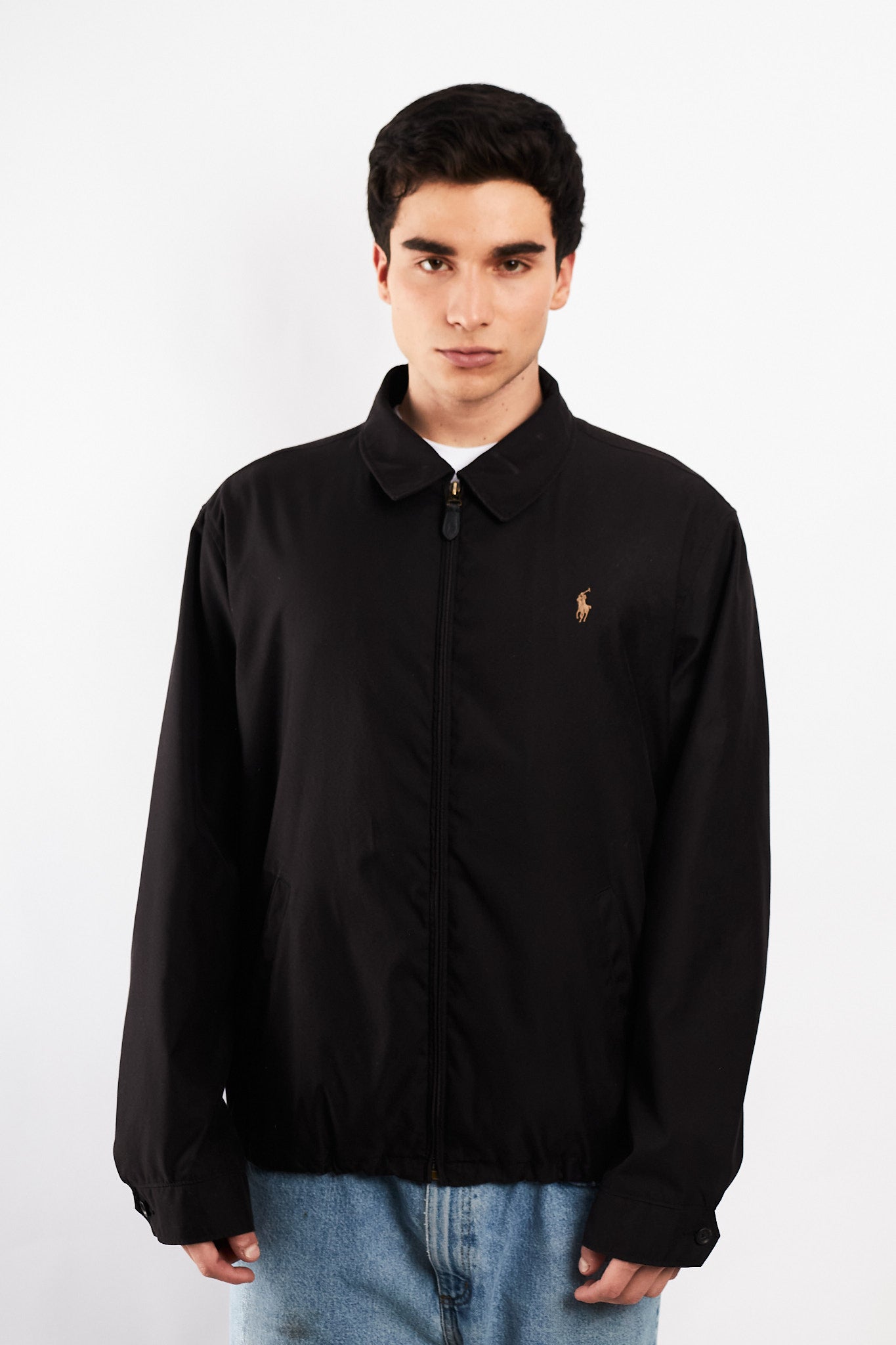 2010 Polo Ralph Lauren Black Bi-Swing Harrington (L/XL)