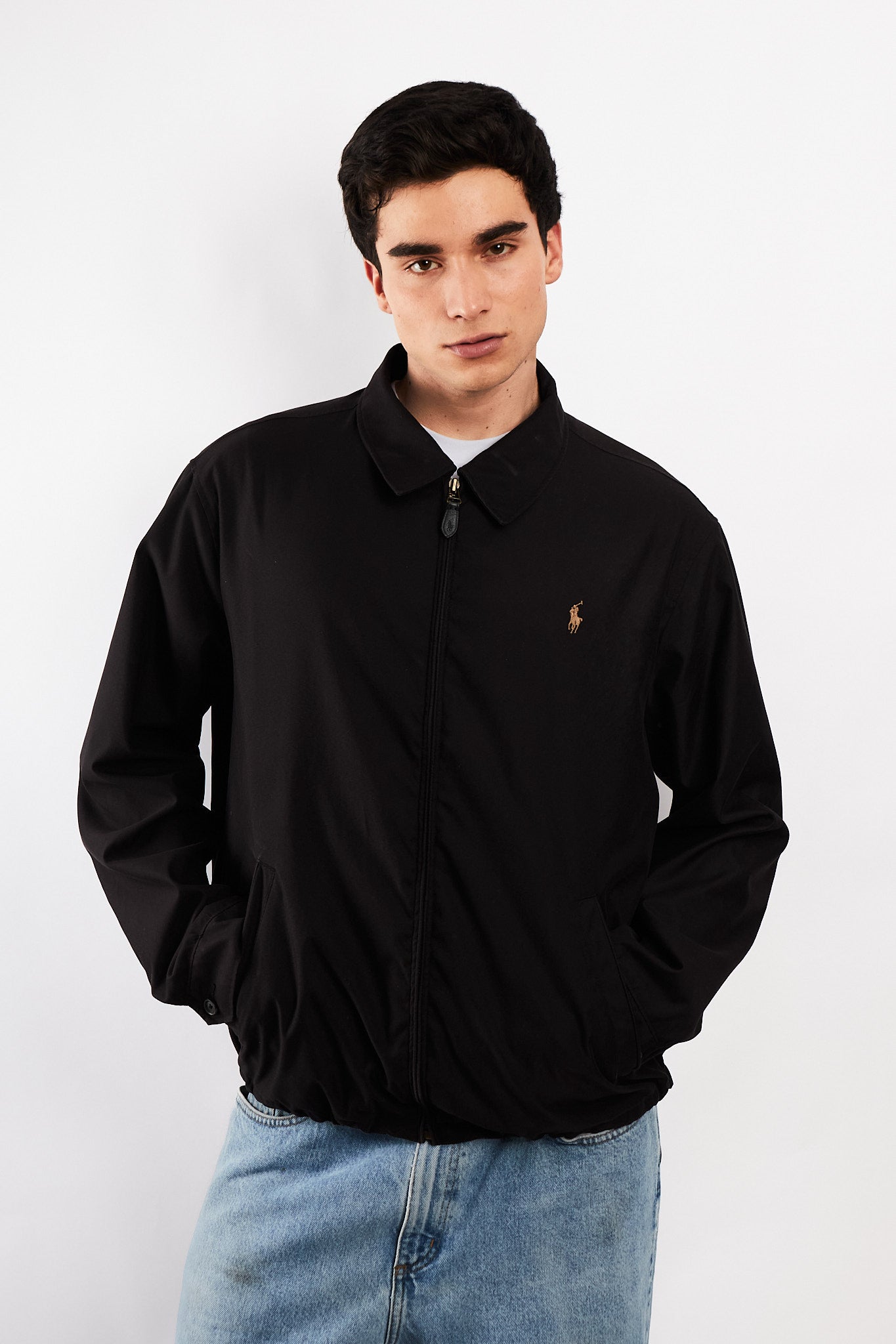 2010 Polo Ralph Lauren Black Bi-Swing Harrington (L/XL)