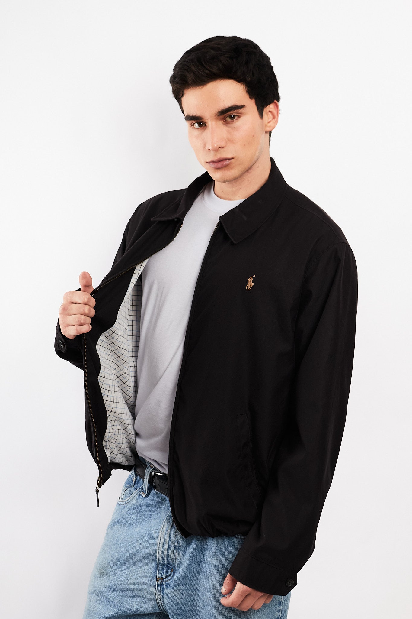 2010 Polo Ralph Lauren Black Bi-Swing Harrington (L/XL)