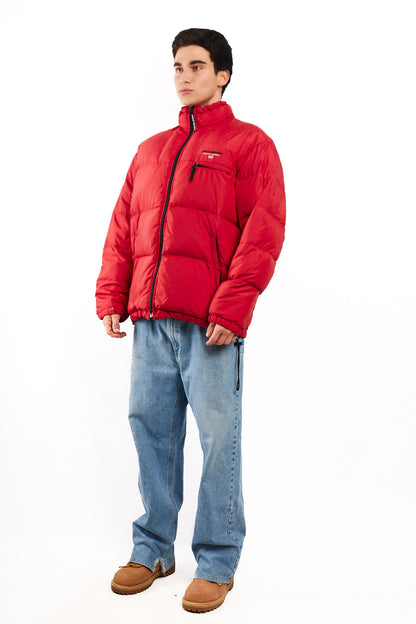2000 Vintage Polo Sport RL Rust Red Impermeable Down Puffer Jacket (L/XL)
