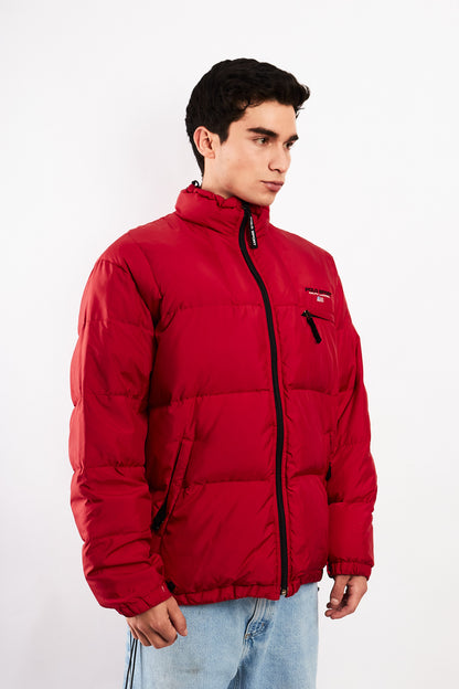 2000 Vintage Polo Sport RL Rust Red Impermeable Down Puffer Jacket (L/XL)