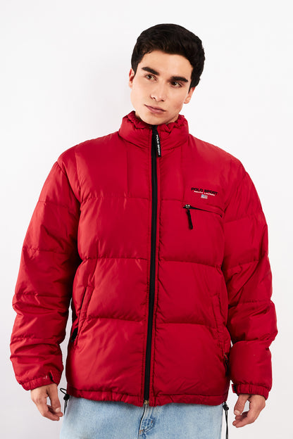 2000 Vintage Polo Sport RL Rust Red Impermeable Down Puffer Jacket (L/XL)