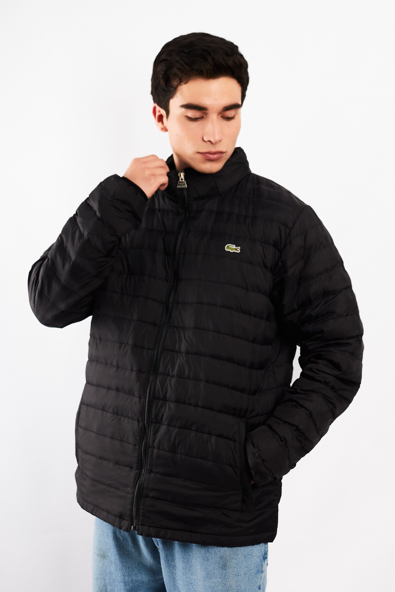 2010 Lacoste Black Puffer Jacket (L/XL)
