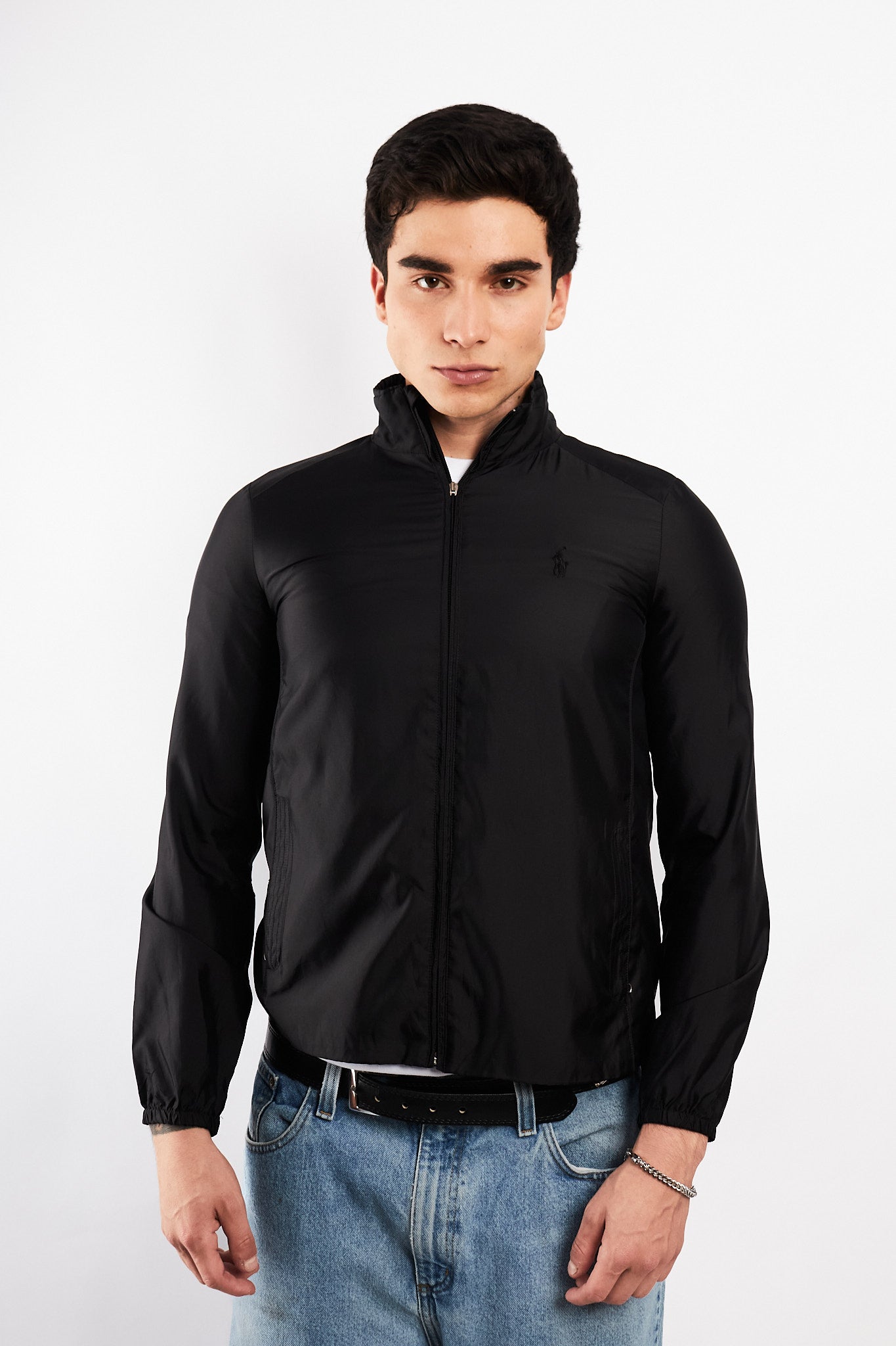 2000 Vintage Polo Ralph Lauren Black Impermeable Winbreaker (S)