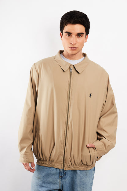 2000 Vintage Polo Ralph Lauren Khakhi bi-swing Impermeable Harrington (L/XL)