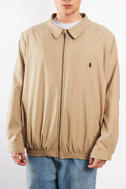 2000 Vintage Polo Ralph Lauren Khakhi bi-swing Impermeable Harrington (L/XL)