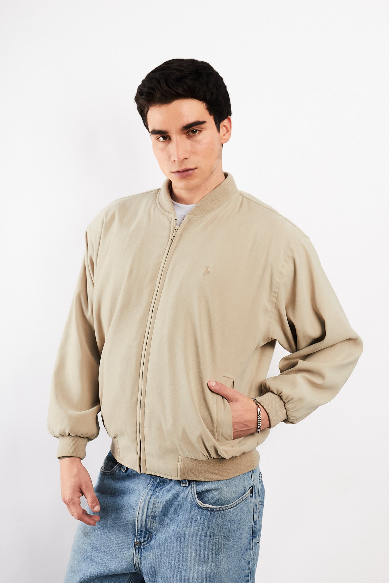 1990 Vintage Polo Ralph Lauren Sport Sand Bomber Jacket (M/L)