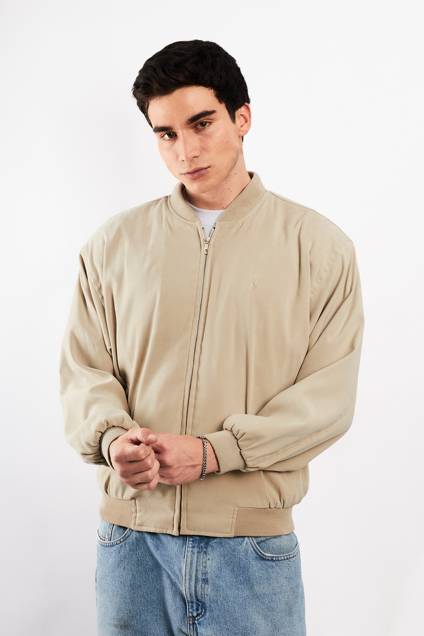 1990 Vintage Polo Ralph Lauren Sport Sand Bomber Jacket (M/L)