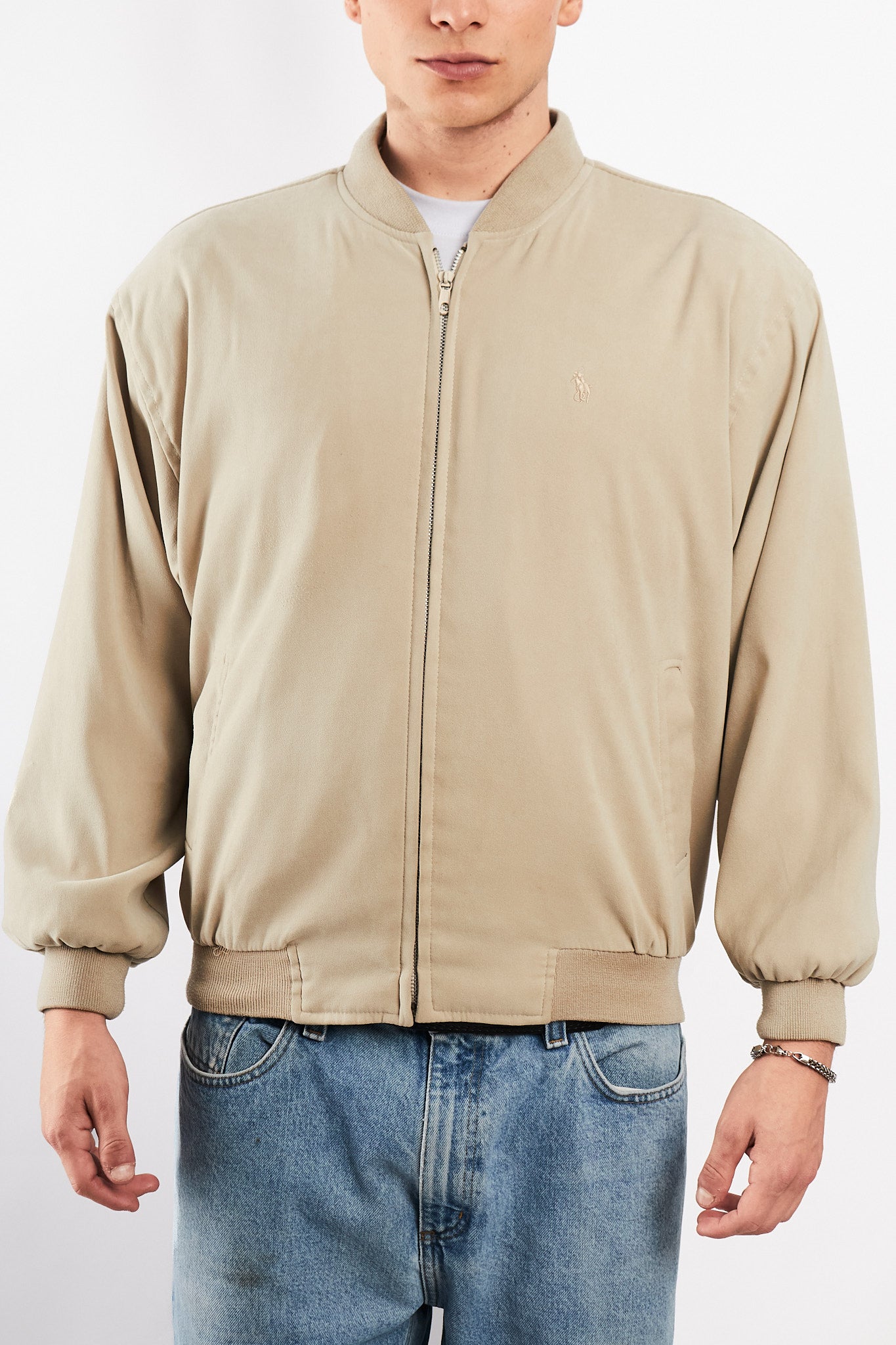 1990 Vintage Polo Ralph Lauren Sport Sand Bomber Jacket (M/L)