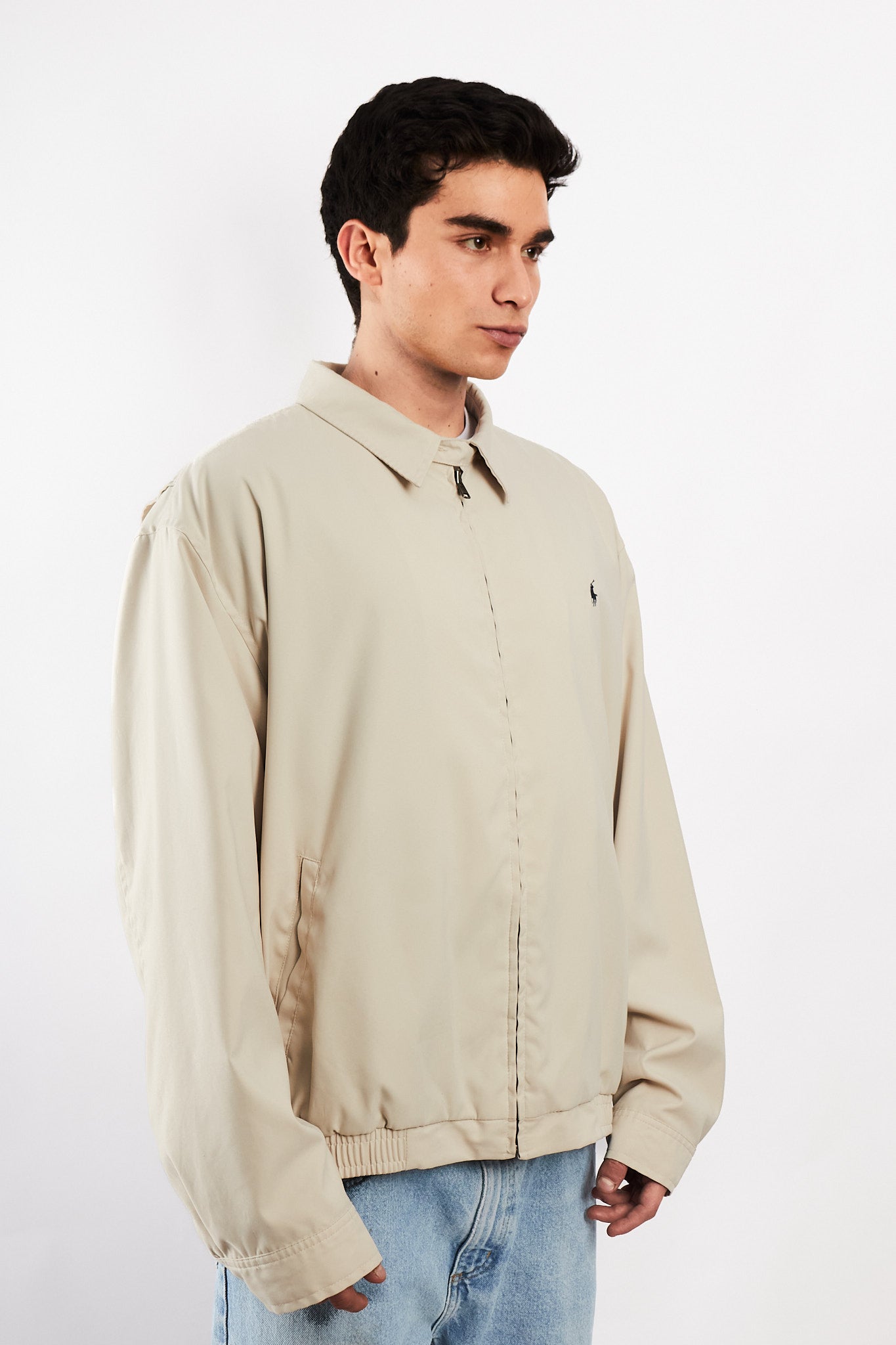 1990 Vintage Polo Golf Ralph Lauren Bone Bi-swing Harrington (XL)