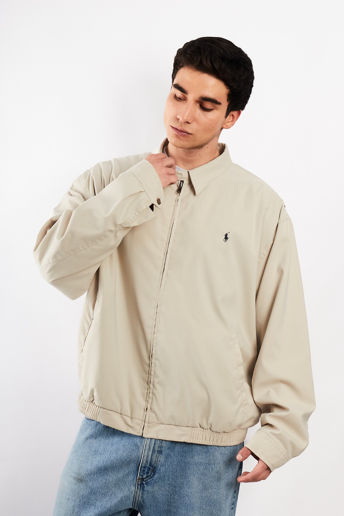 1990 Vintage Polo Golf Ralph Lauren Bone Bi-swing Harrington (XL)