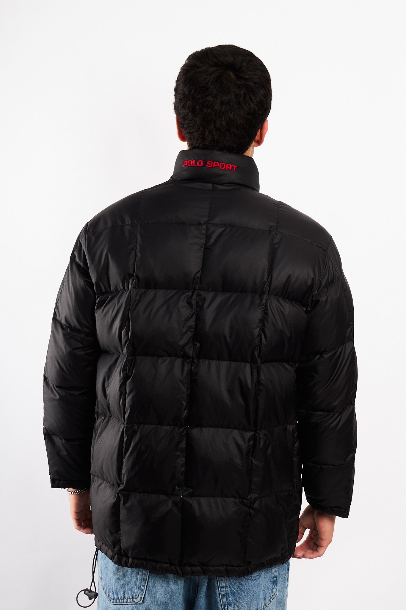 2000 Vintage Polo Spor RL Black Impermeable Down Puffer Jacket (M)