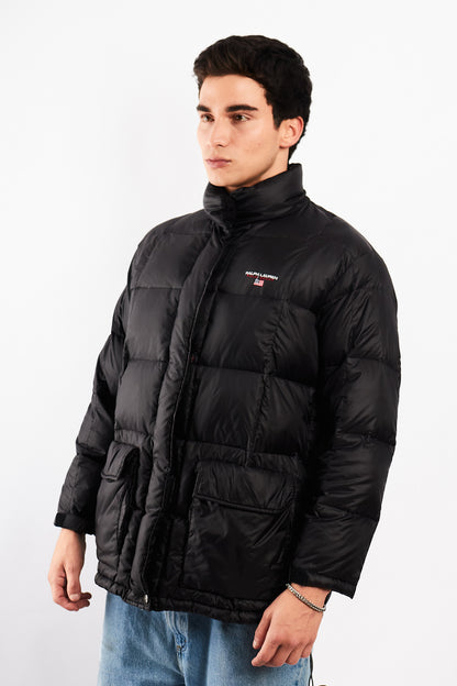 2000 Vintage Polo Spor RL Black Impermeable Down Puffer Jacket (M)