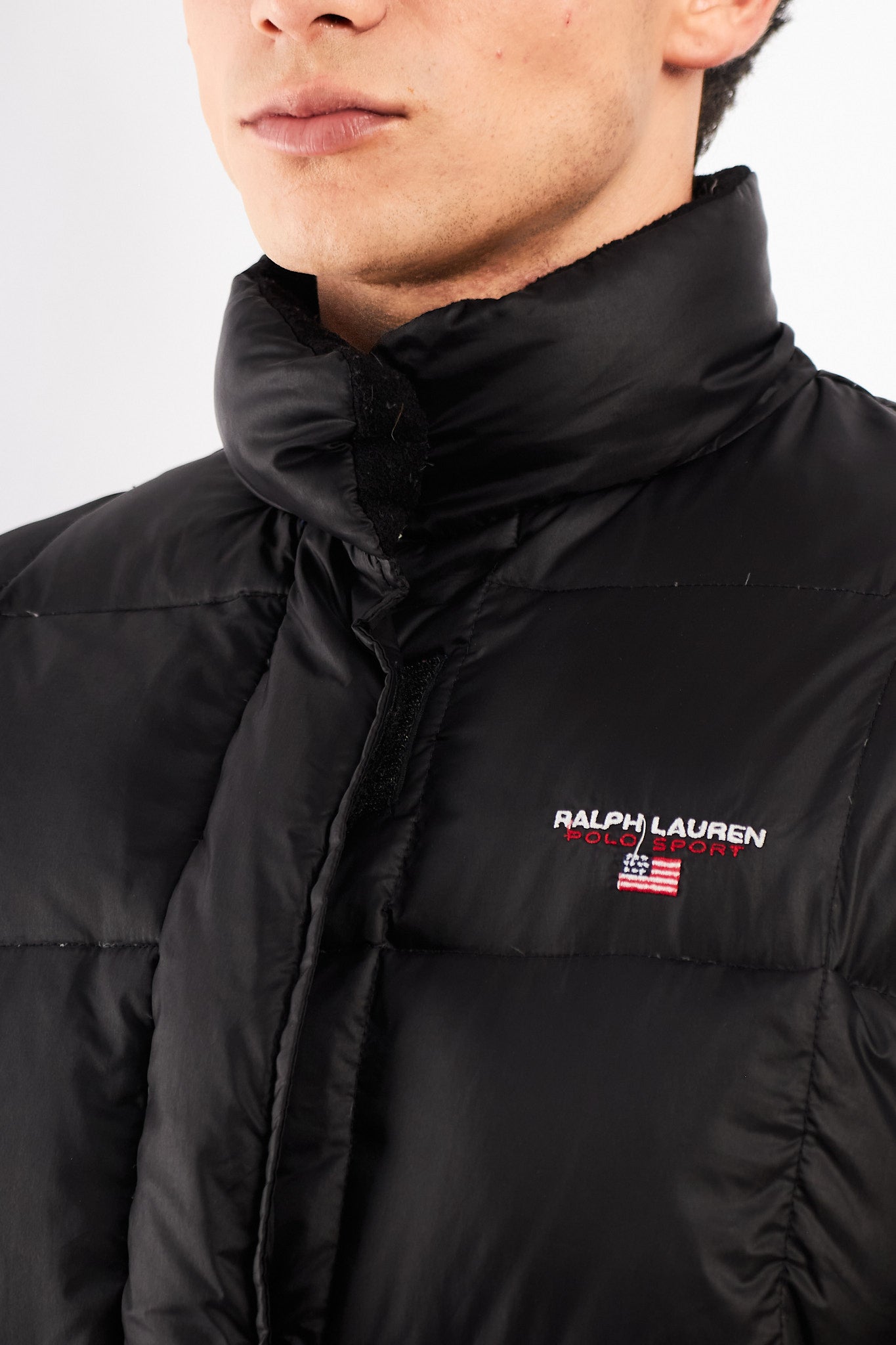 2000 Vintage Polo Spor RL Black Impermeable Down Puffer Jacket (M)